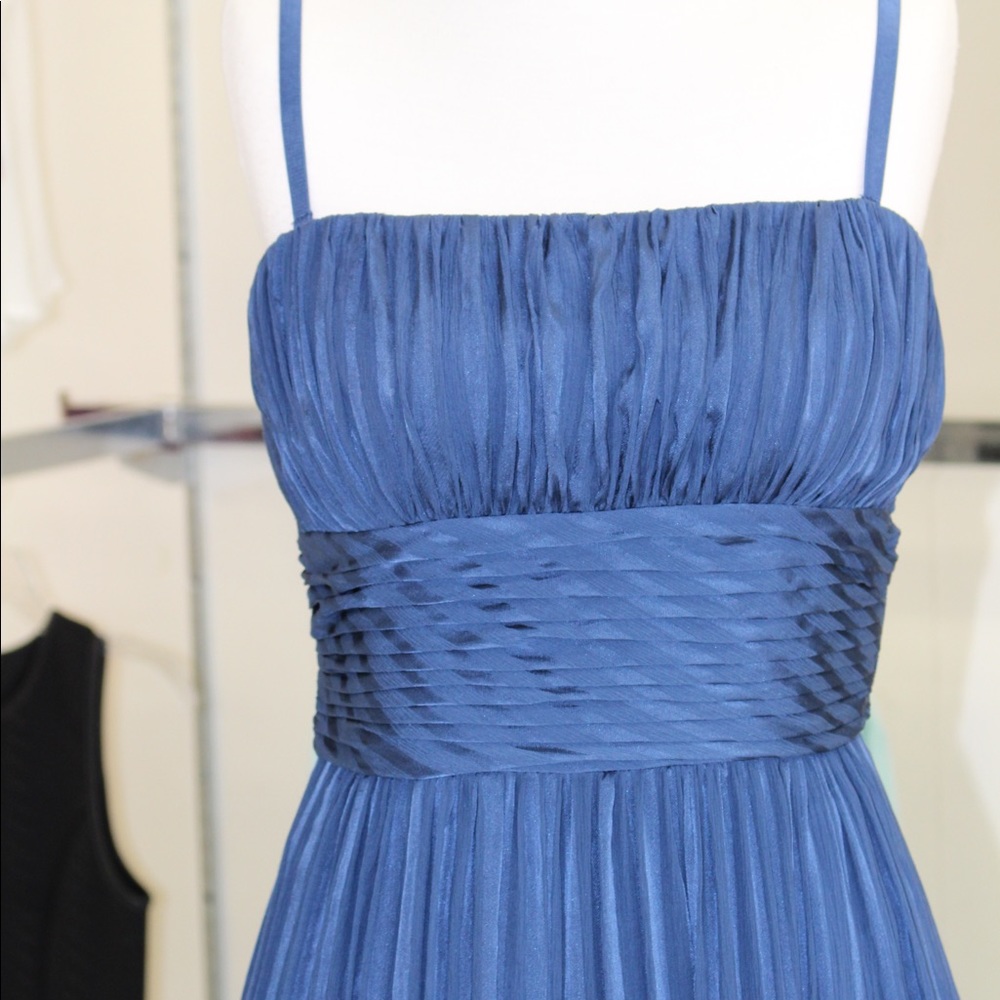 BCBGMaxAzria Evening Blue Gown with Straps Size 4